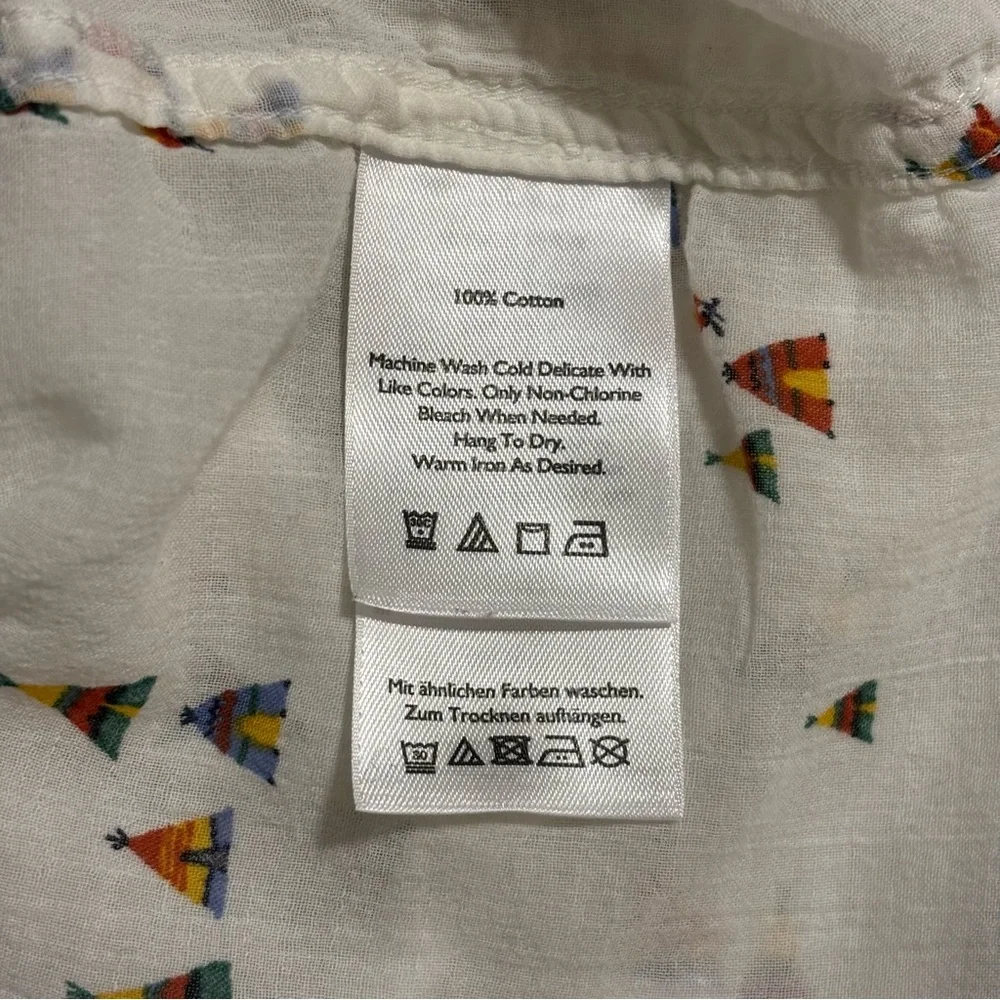 Eddie Bauer Teepee Print Button-Front Tank - Size Large - Picture 12 of 12